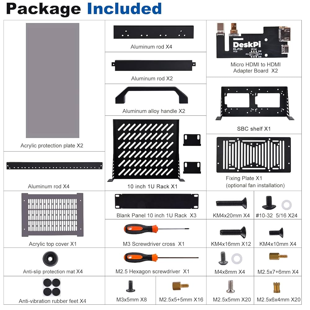 Geeekpi 8U DeskPi基板付き Amazon.com: GeeekPi 8U Server Cabinet, 10 inch Server Rack